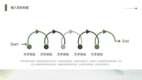 高端绿色流体水彩教学设计PPT模板