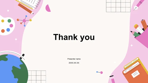 粉色卡通风格教育培训PPT主题