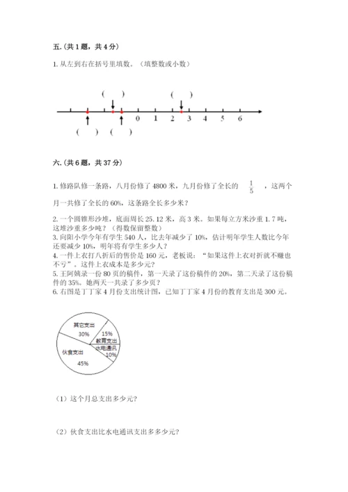 人教版六年级数学下学期期末测试题精编答案.docx