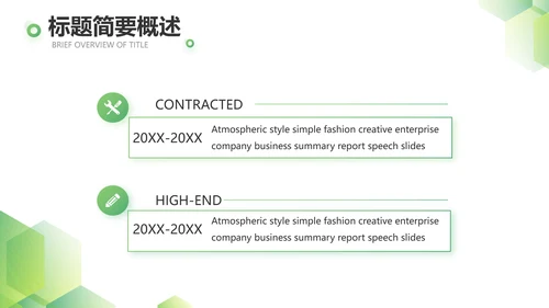 绿色简约大气年终总结PPT