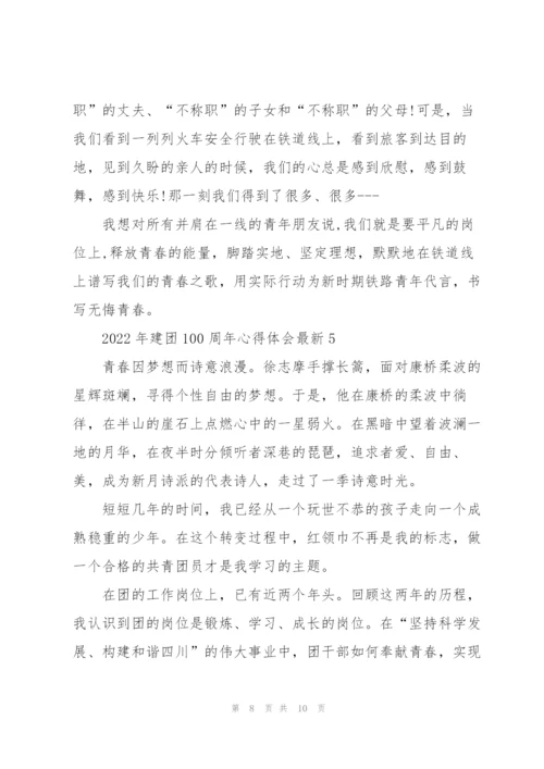 2022年建团100周年心得体会.docx
