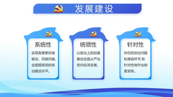 蓝色党建述职报告动态PPT模板
