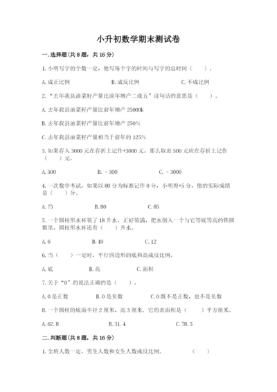 小升初数学期末测试卷完整答案.docx