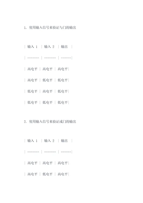 组合电路实验报告