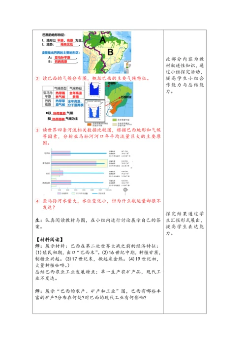 【大单元教学】西半球的国家大单元整体教学--人教版（新课标）七下（单元分析 2课时教学设计）