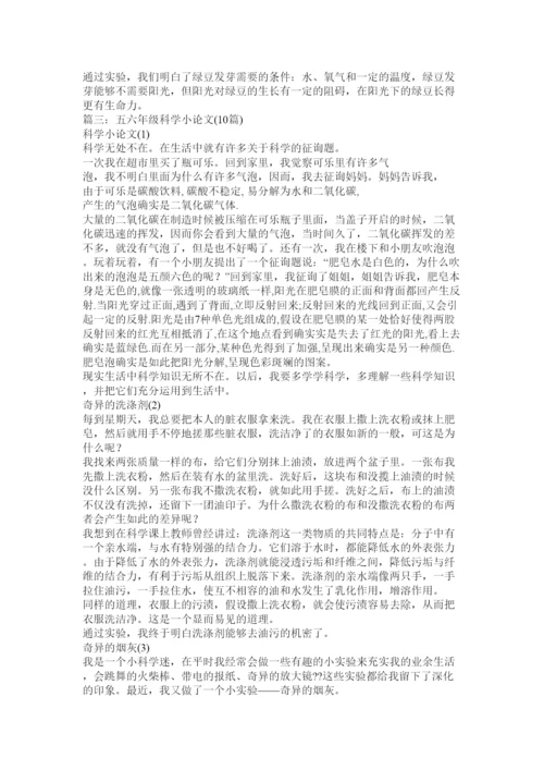 2022小学生科技小论文5篇.docx