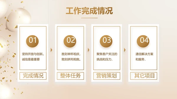 金色公司5周年庆ppt模板活动策划方案