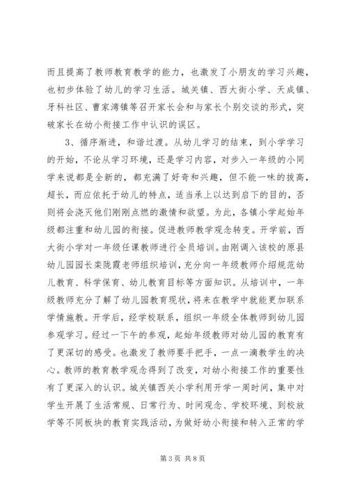 县幼小衔接工作自查报告.docx