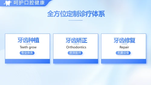 蓝色简约牙科工作总结汇报开展计划PPT