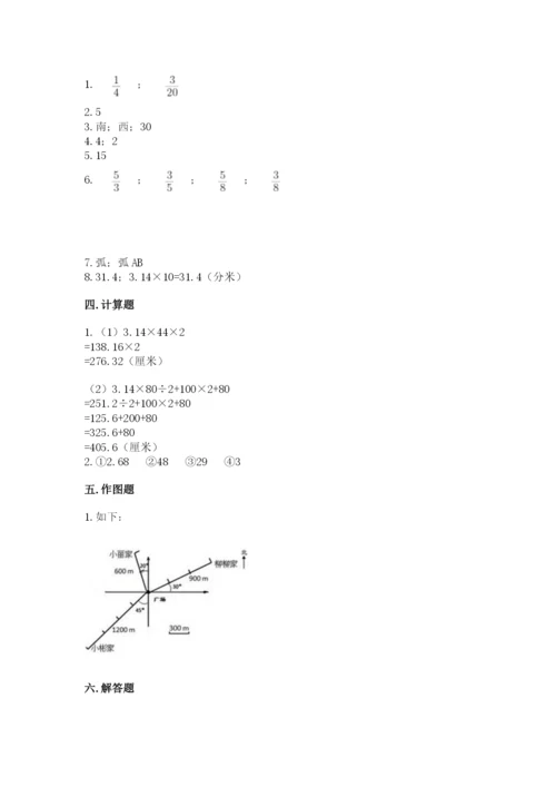 小学六年级上册数学期末测试卷带答案（模拟题）.docx