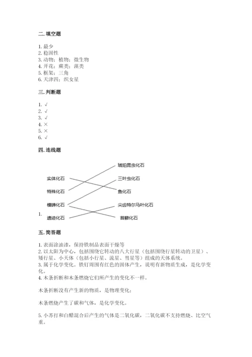 教科版六年级下册科学期末测试卷（基础题）.docx