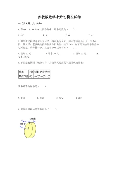 苏教版数学小升初模拟试卷完整.docx