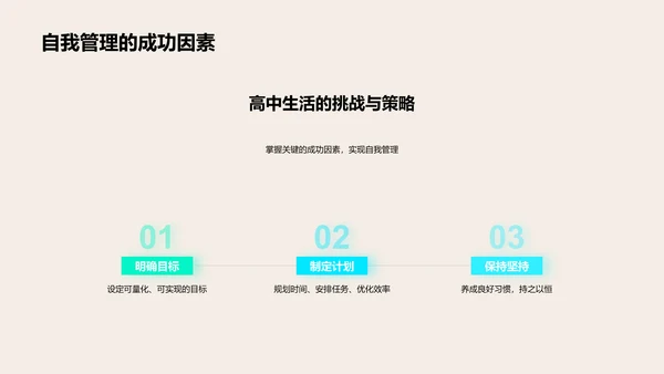 高中生活成长指南PPT模板