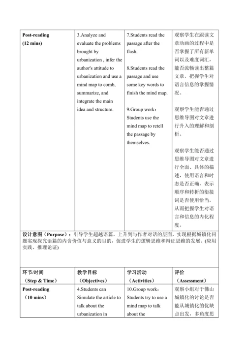 外研版八年级上册  Module 9 Population单元整体教学设计