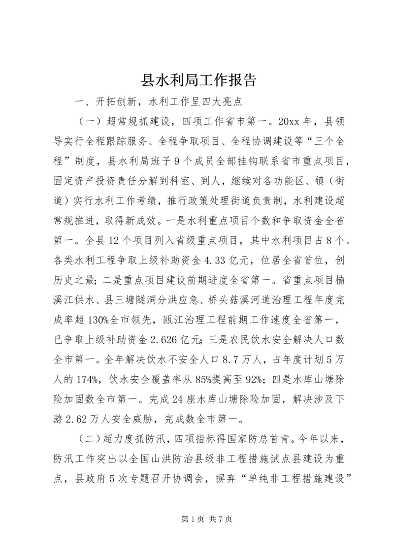 县水利局工作报告 (5).docx