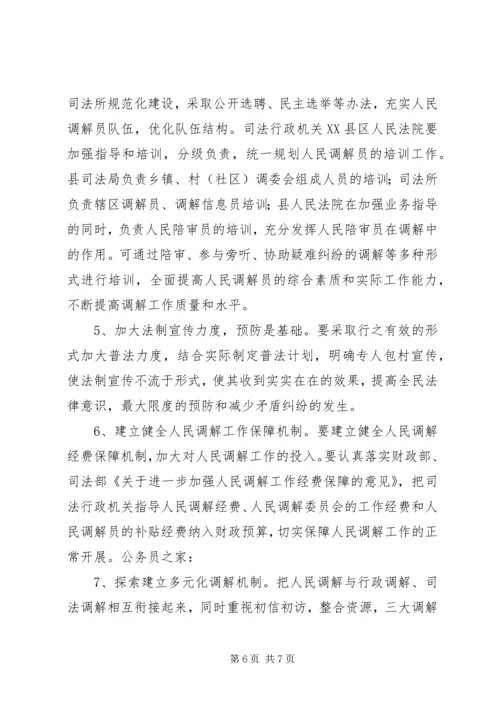 人大关于人民调解工作专题调查研究报告.docx