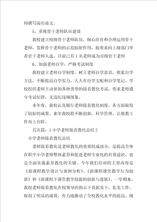 2023年小学教师继续教育学习总结2