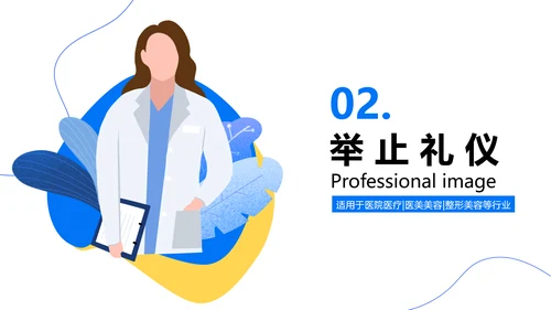 医美机构，职业礼仪培训PPT模板