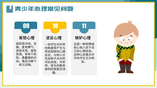 青少年心理健康通用PPT课件模板
