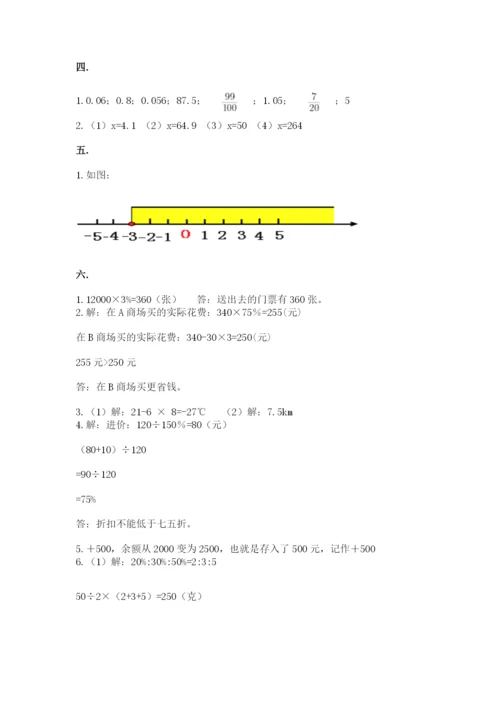 六年级毕业班数学期末考试试卷及答案（真题汇编）.docx