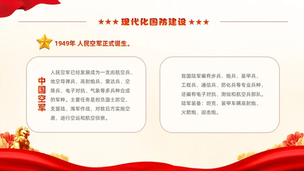 红色动画片头卡通儿童小学生国防教育主题班会PPT国防教育日