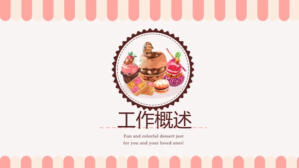 简约时尚蛋糕房烘焙动态PPT