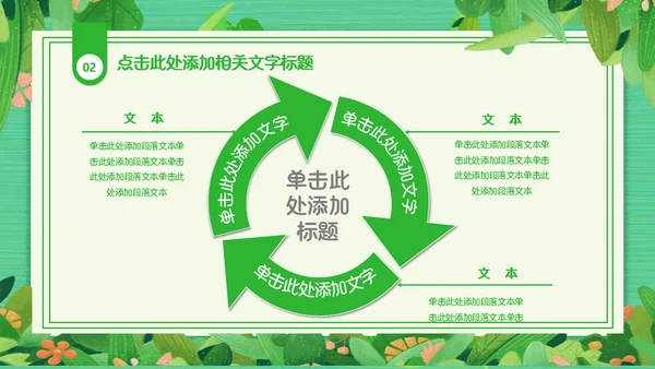 绿色清新植物系通用PPT模板