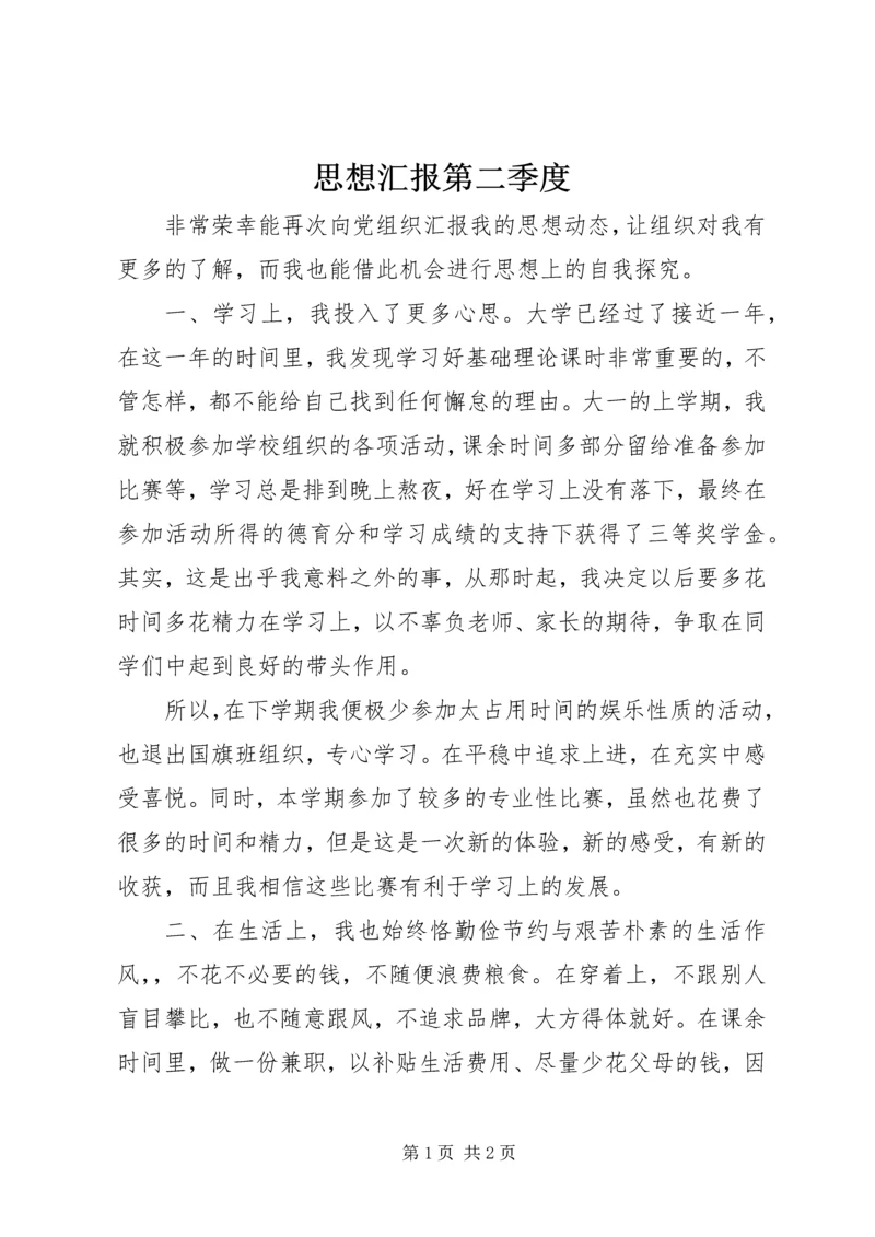 思想汇报第二季度 (6).docx