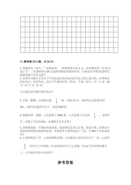 哈尔滨市木兰县六年级下册数学期末测试卷完整版.docx