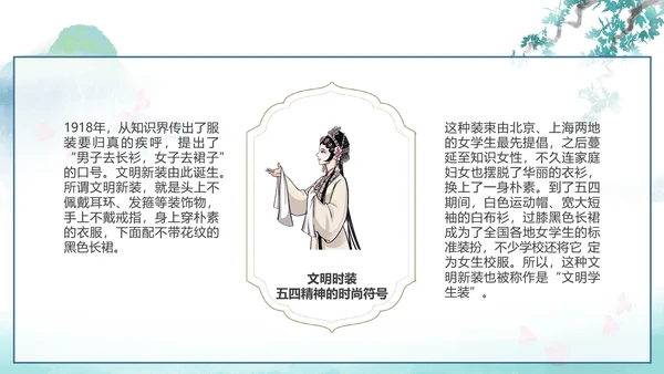 中国传统服饰历史演变过程汉服PPT模板