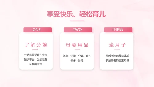 粉色大气孕妇保健知识宣传PPT