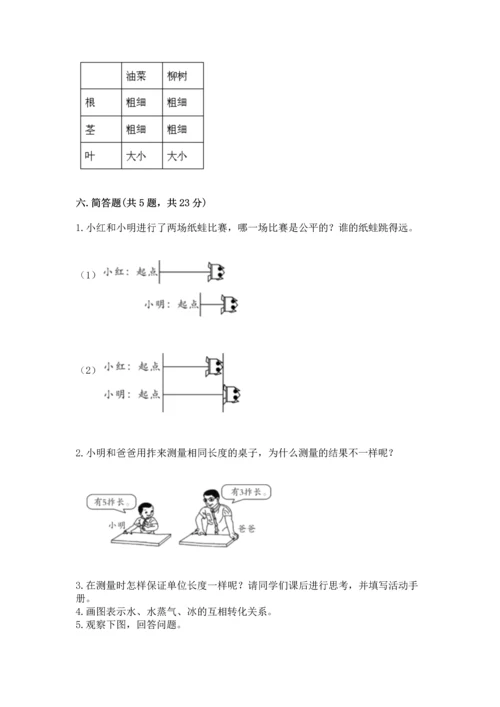 教科版小学一年级上册科学期末测试卷附参考答案（研优卷）.docx