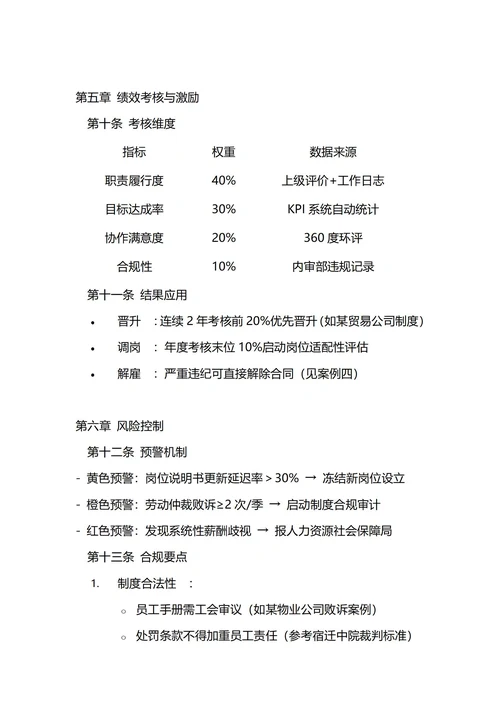 通用员工岗位管理制度