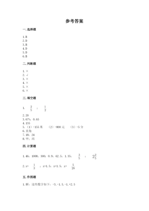 北塔区六年级下册数学期末测试卷a4版.docx