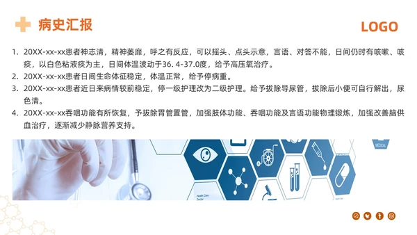 橙色简约热射病急救及护理措施PPT模板宣传PPT动态PPT