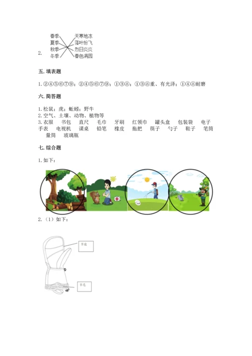 教科版二年级上册科学期末测试卷精品【黄金题型】.docx