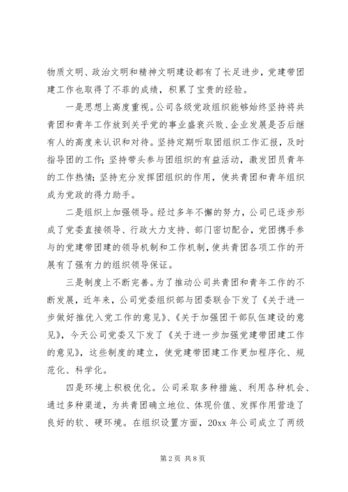 书记在党建带团建会上的致辞.docx