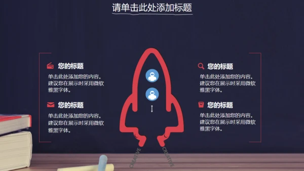 毕业设计答辩汇报通用PPT粉笔书本