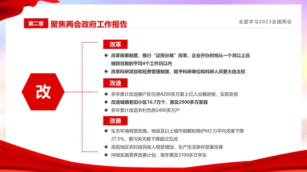 红色简约大气党课全面学习我国两会课件PPT