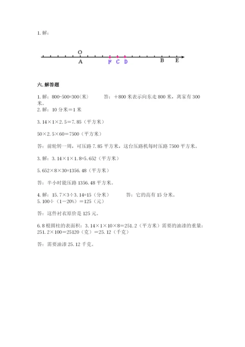 六年级下册数学期末测试卷（易错题）.docx