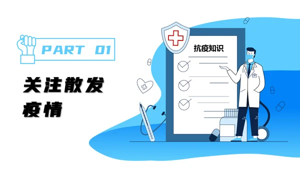 医院诊疗记录表科学防疫PPT模板