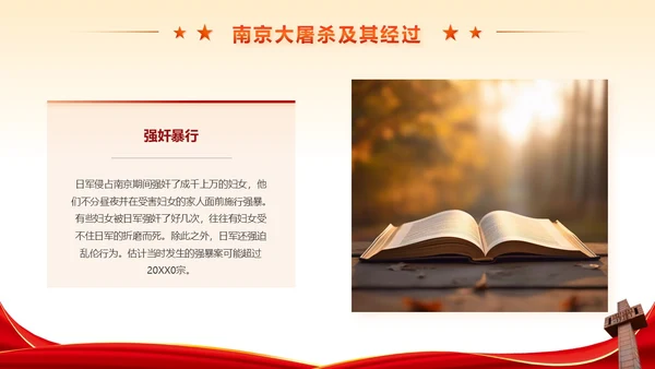 红色党政风不忘历史南京大屠杀党课学习PPT模板国家公祭日
