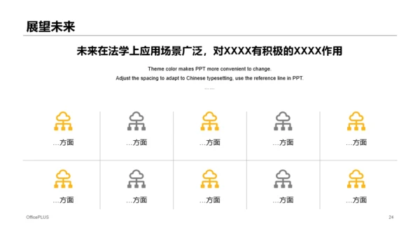 黄色渐变插画风法律行业知识研究报告PPT下载