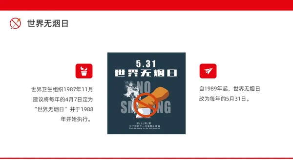 红色水彩简约商务控烟企业培训PPT课件禁烟