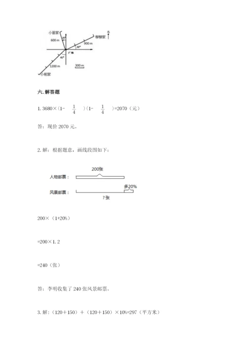 小学六年级上册数学期末测试卷附参考答案【达标题】.docx