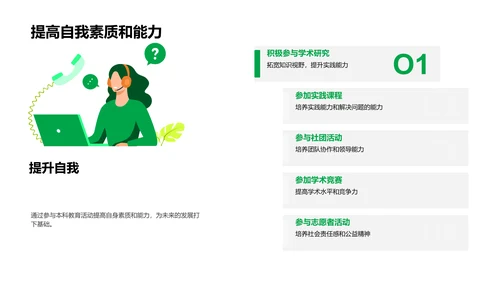 本科教育实践报告PPT模板