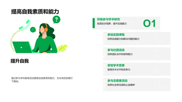 本科教育实践报告PPT模板