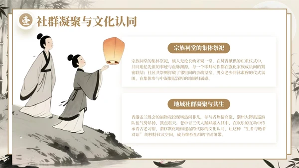 棕色中国风中元节文化传承与创新策划PPT模板