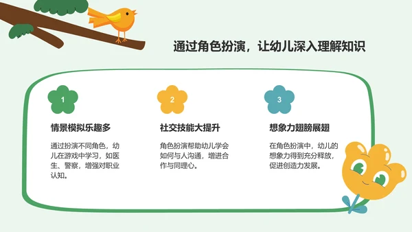 绿色卡通风可爱卡通幼儿园通用模板PPT模板
