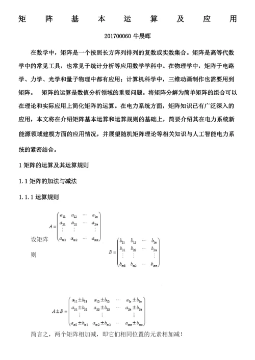 矩阵的运算及其运算规则.docx